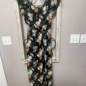 Black Floral Maxi Dress